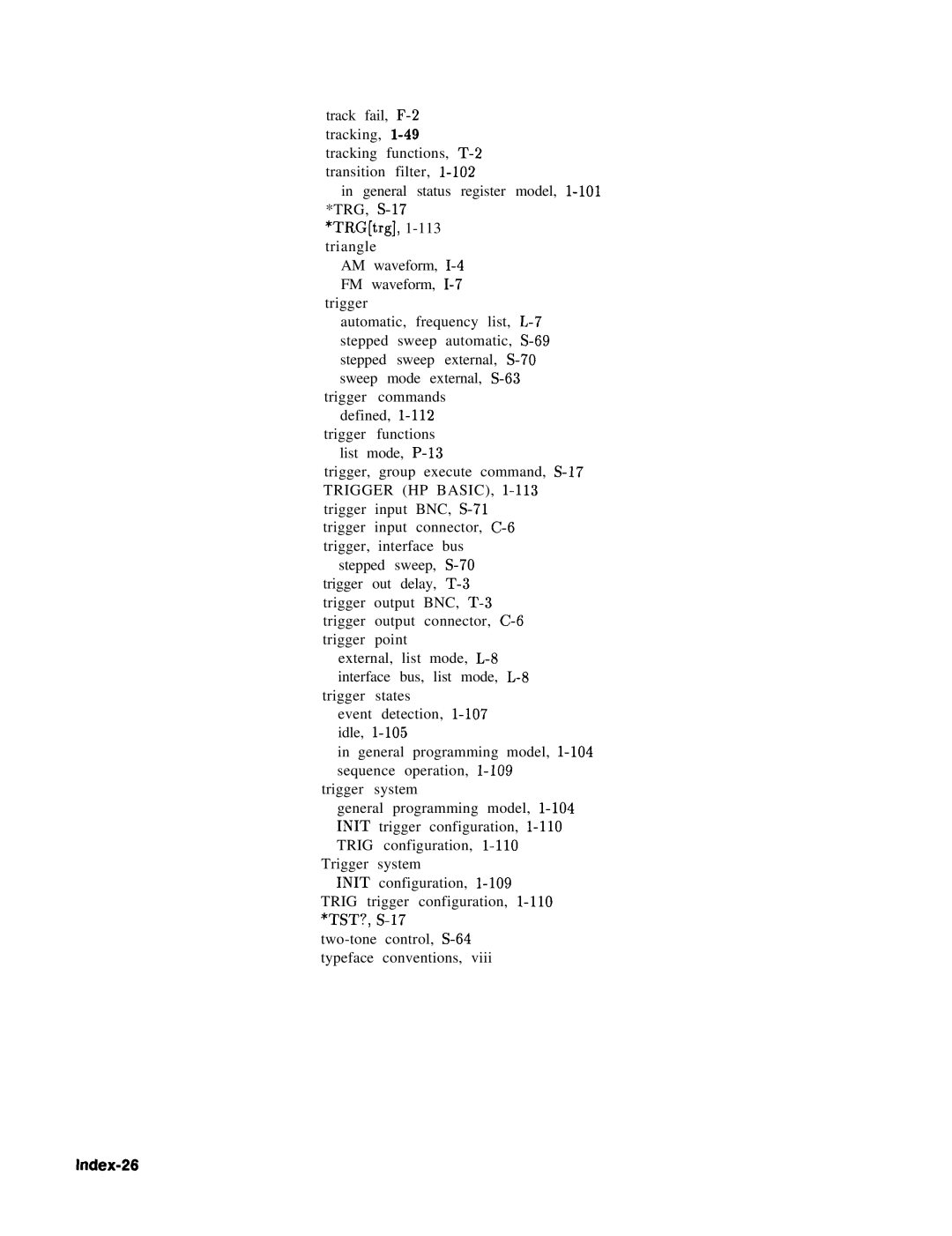 HP 83620A, 24A, 22A manual Index-26 