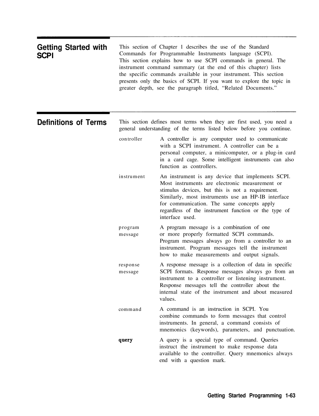 HP 83620A, 24A, 22A manual Getting Started with, Query 