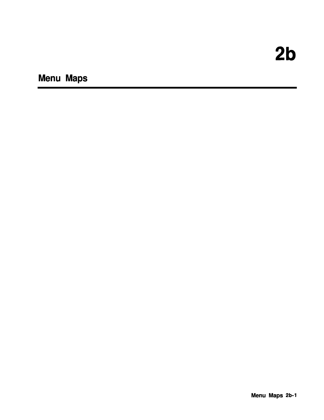 HP 24A, 83620A, 22A manual Menu Maps 2b-1 