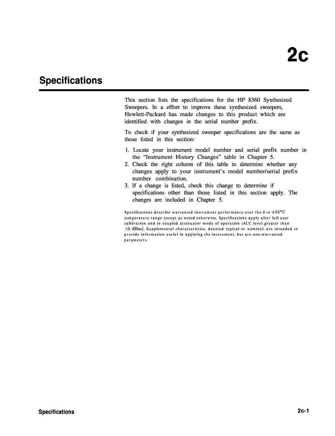 HP 22A, 83620A, 24A manual Specifications 