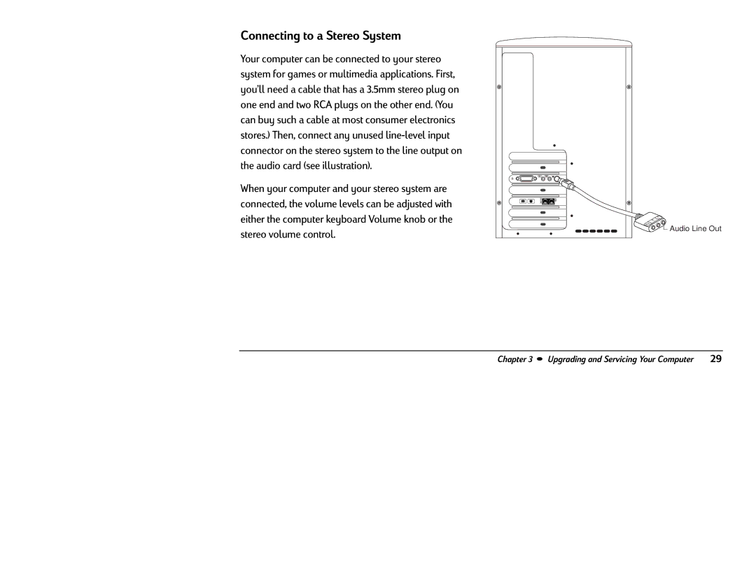 HP 8370 (US/CAN), 8380 (US/CAN) manual Connecting to a Stereo System 