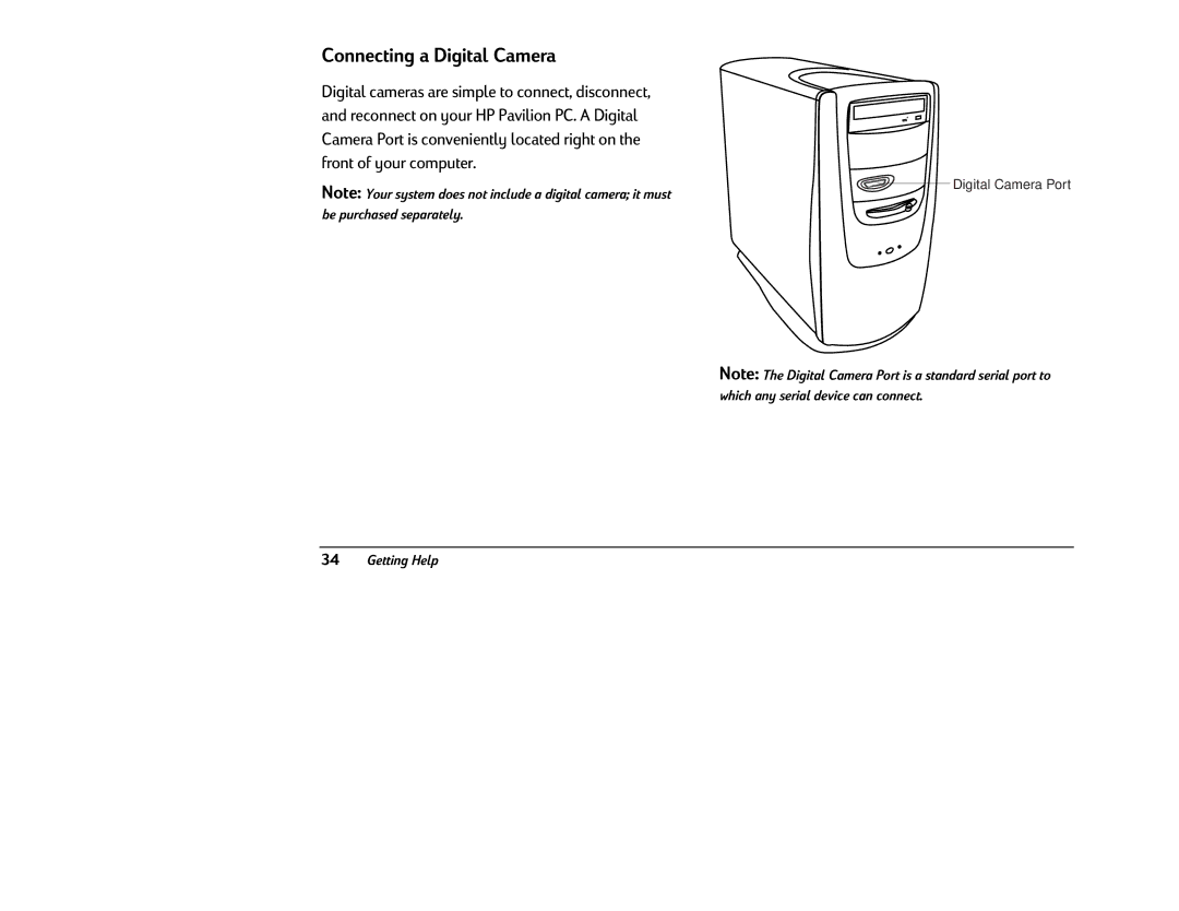 HP 8380 (US/CAN), 8370 (US/CAN) manual Connecting a Digital Camera 