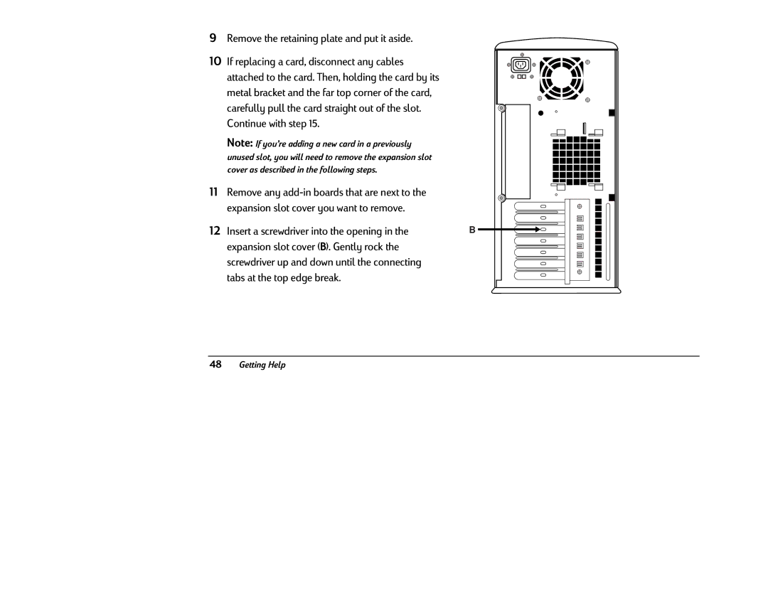 HP 8380 (US/CAN), 8370 (US/CAN) manual Attached to the card. Then, holding the card by its 