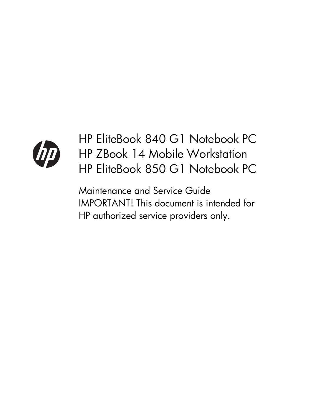 HP 840 G1 manual 