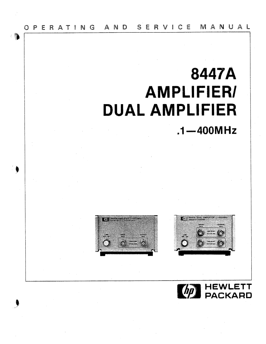 HP 8447A manual 