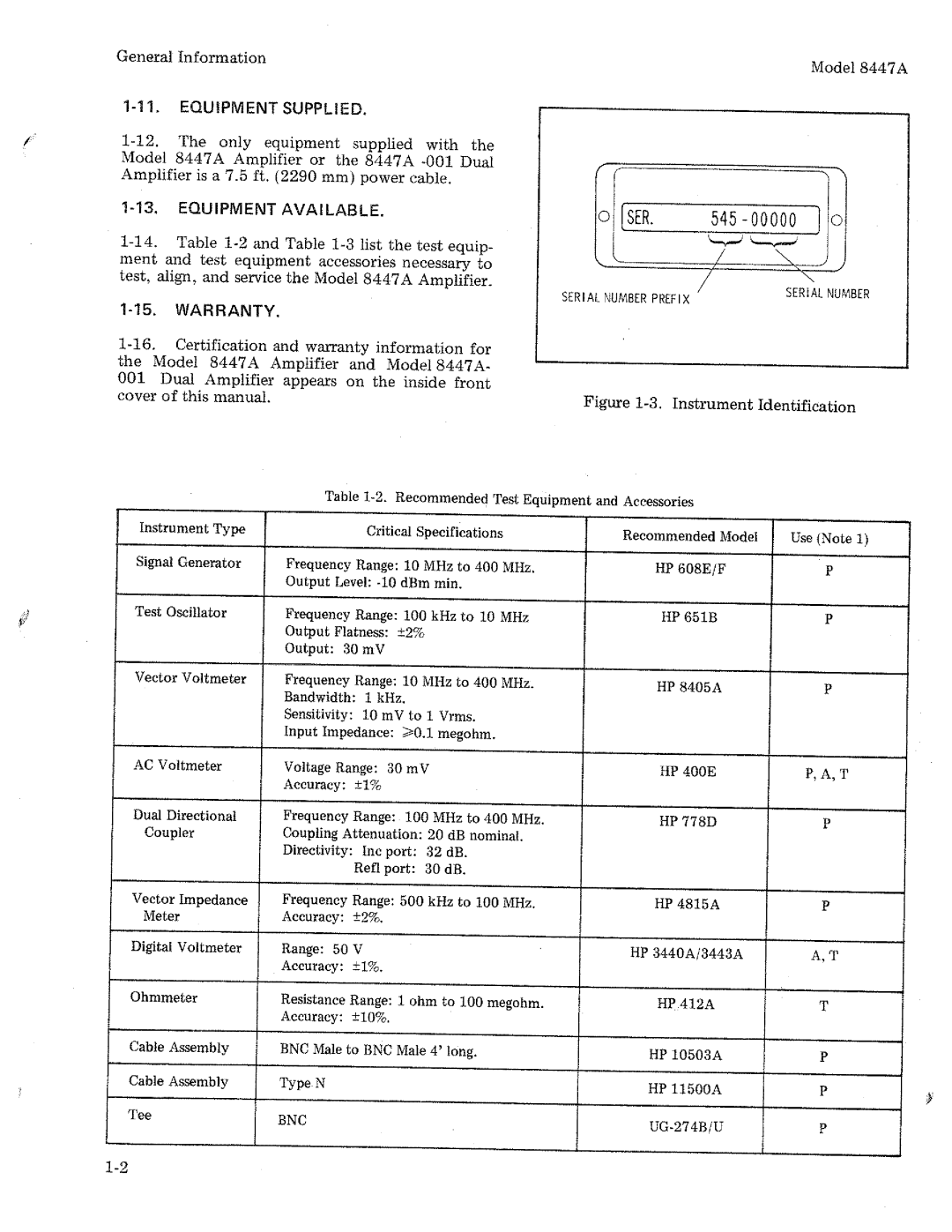 HP 8447A manual 