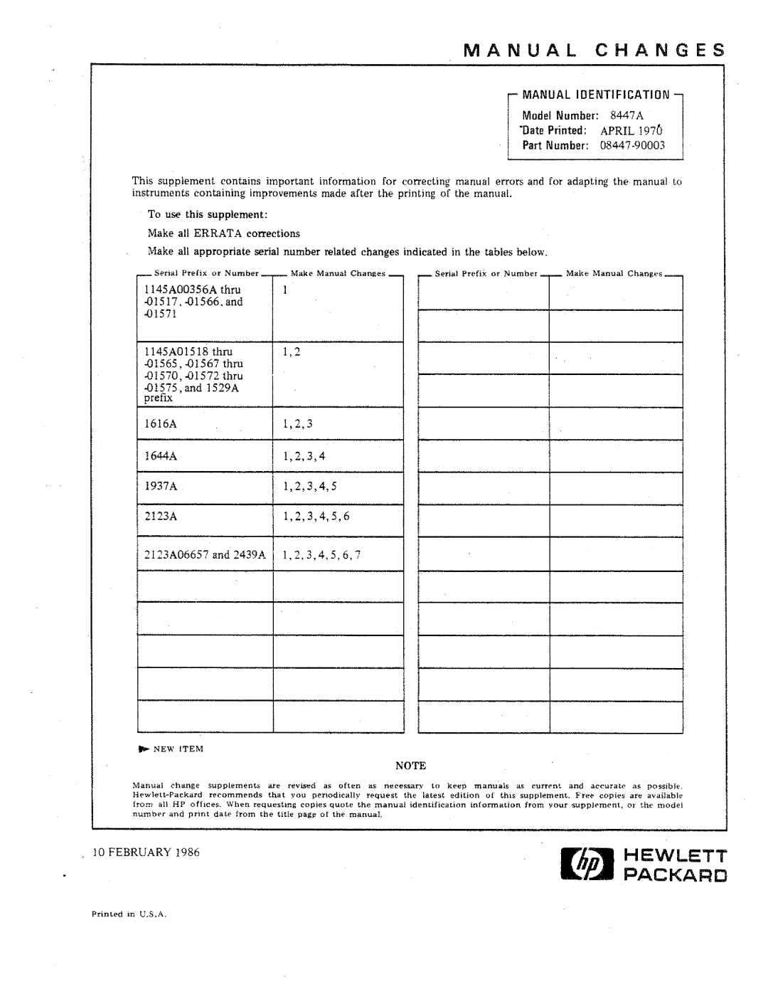 HP 8447A manual 