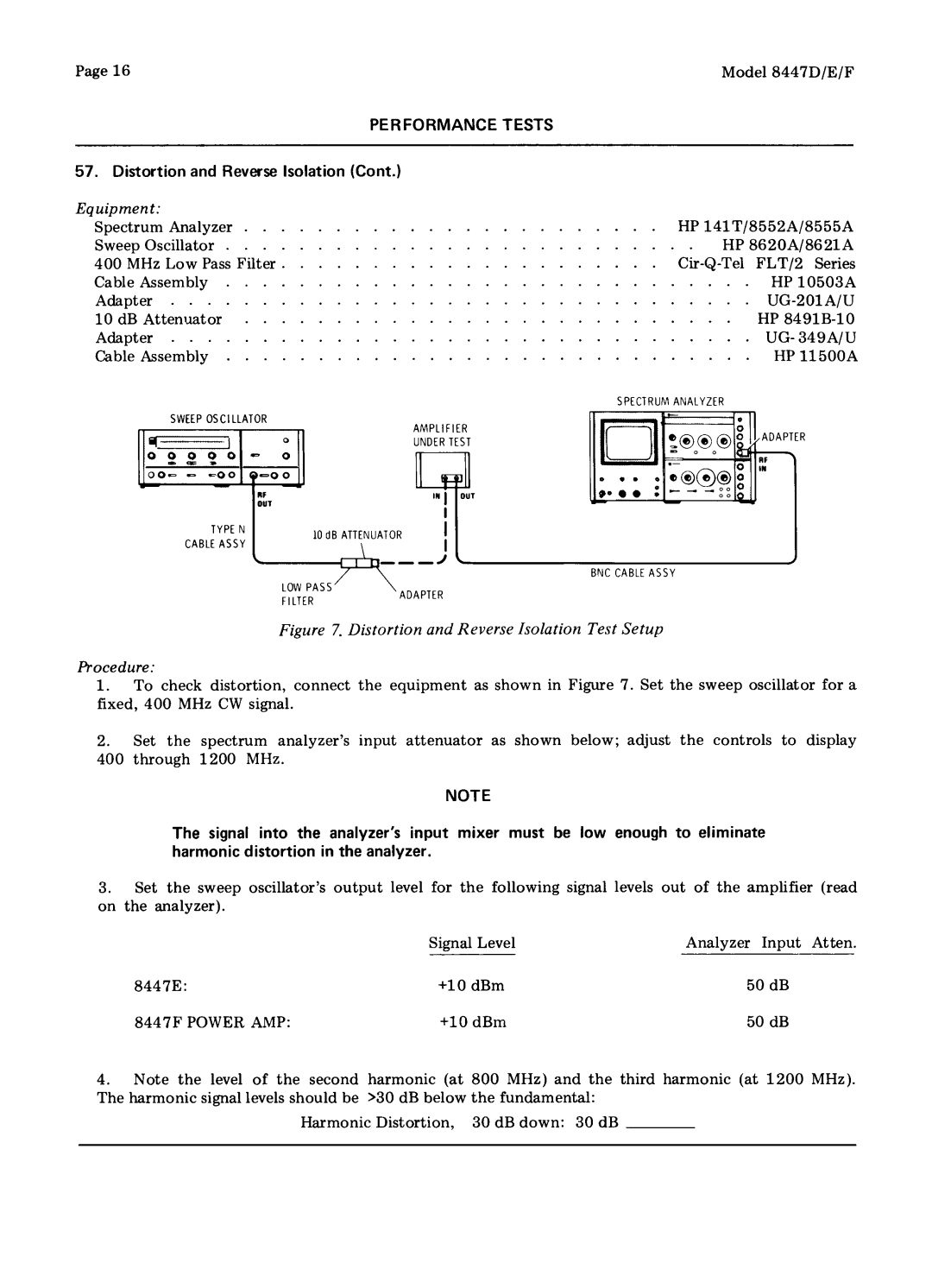 HP 8447F, 8447D manual 