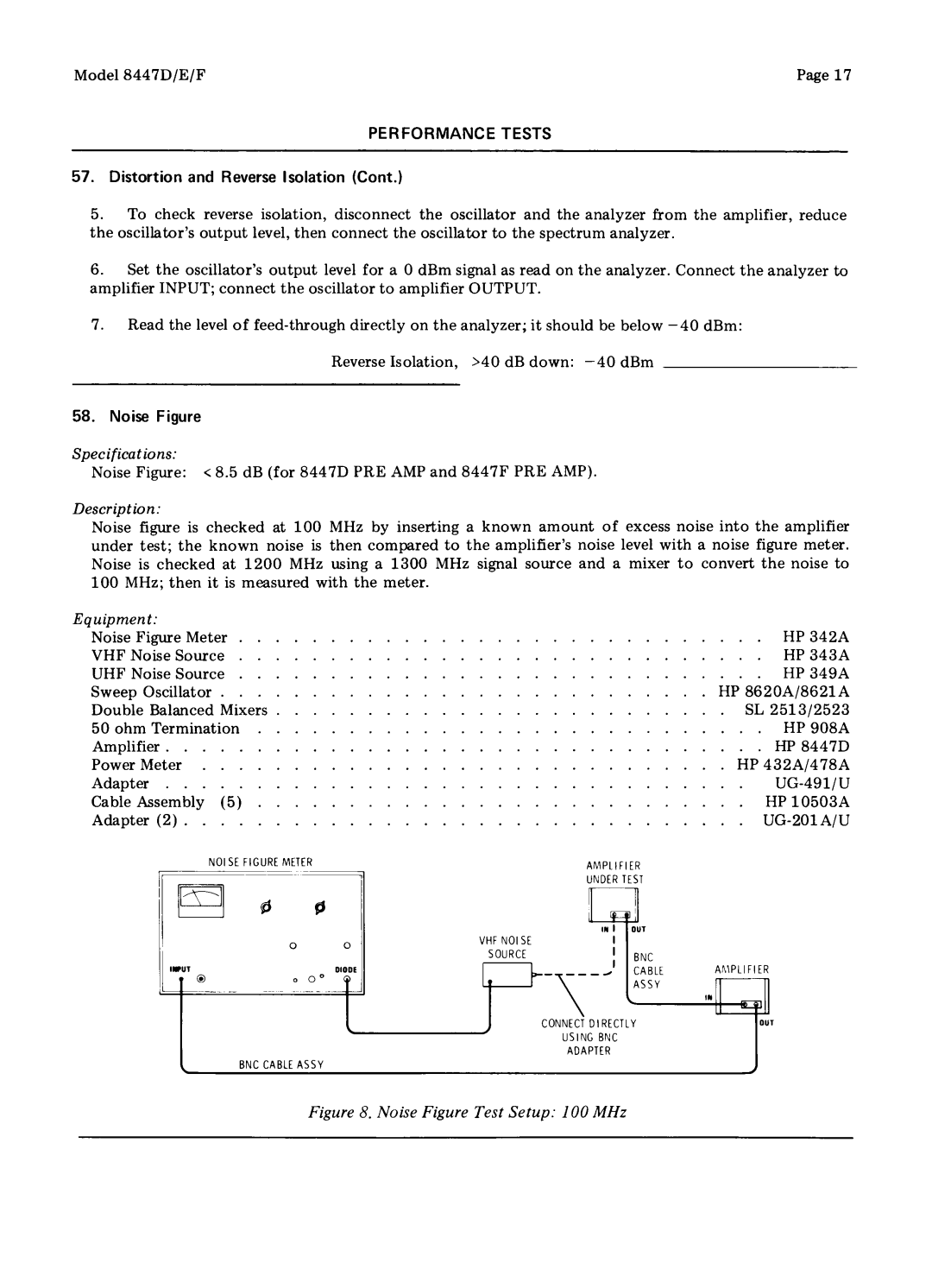 HP 8447D, 8447F manual 