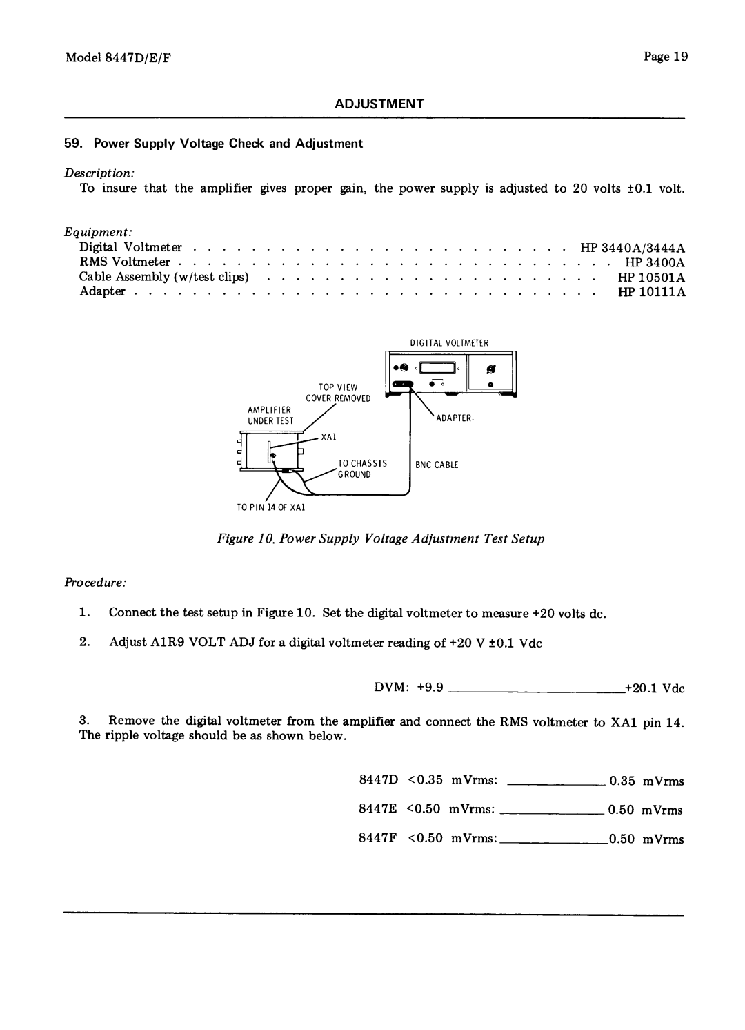 HP 8447D, 8447F manual 