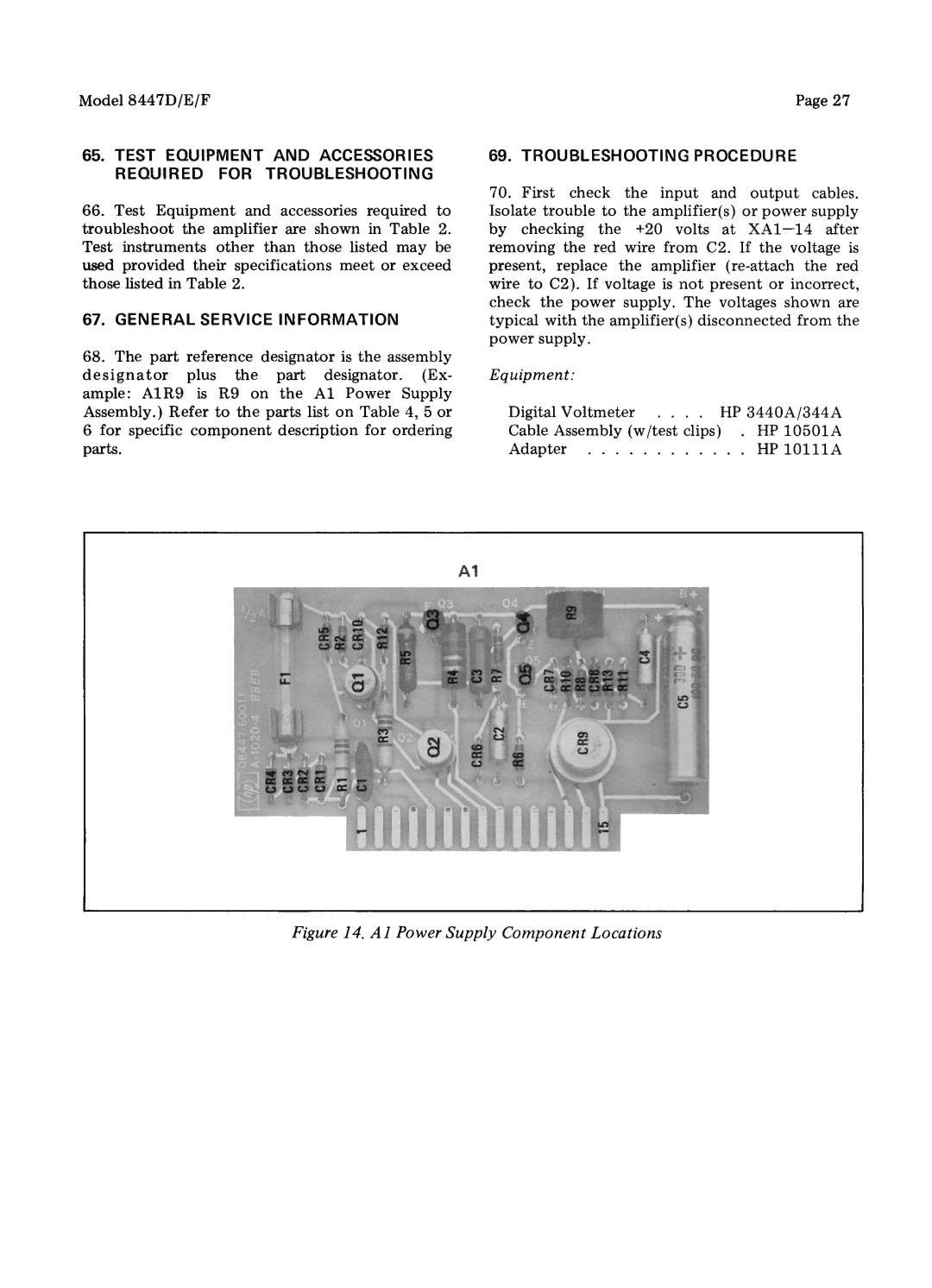 HP 8447D, 8447F manual 