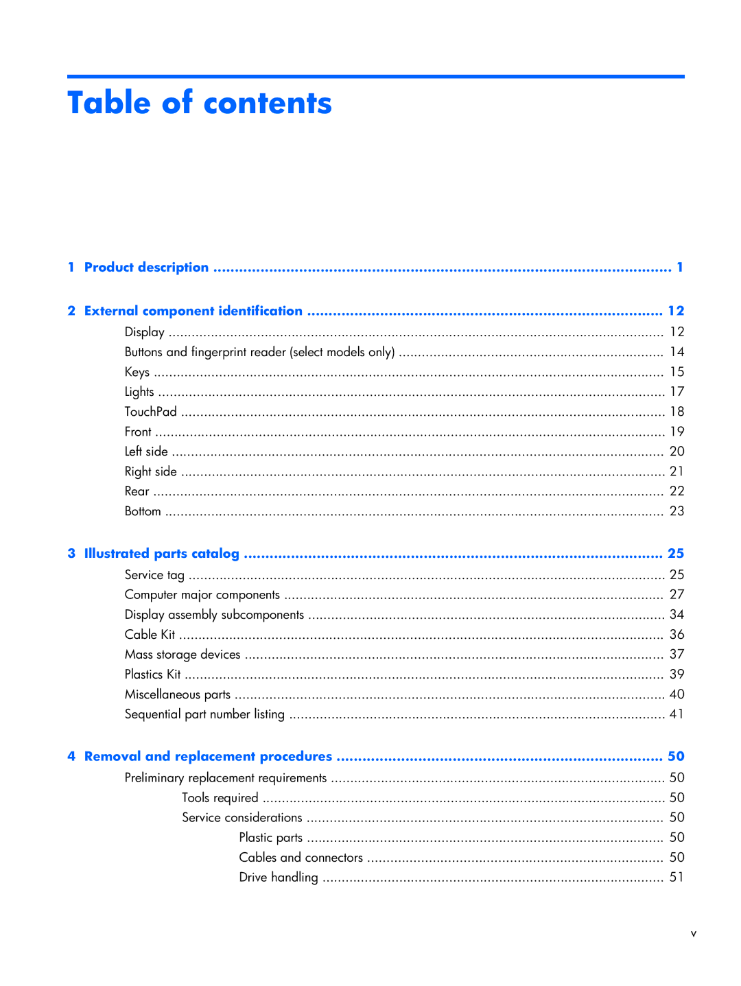 HP 8470p C7M31UP 14.0 C7M31UP#ABA, 8470w C7A68UTABA, 14 C7A68UT#ABA manual Table of contents 