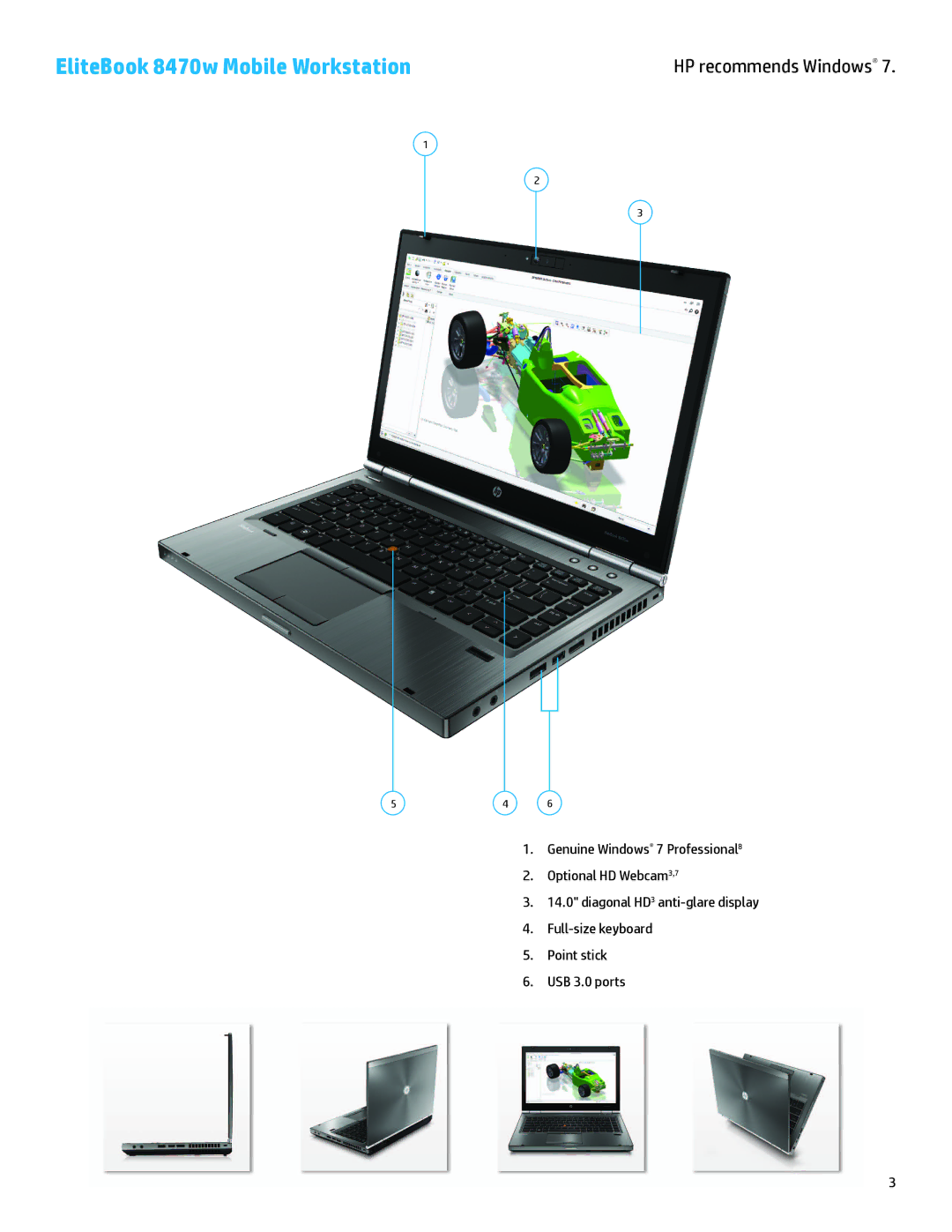 HP 8470W manual EliteBook 8470w Mobile Workstation 