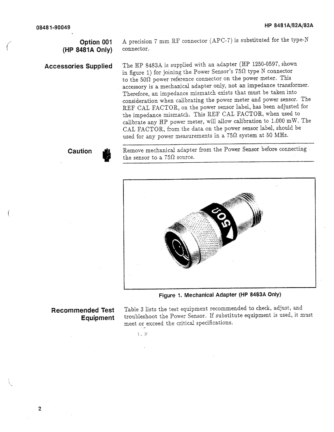 HP 8482A, 8481A, 8483A manual 