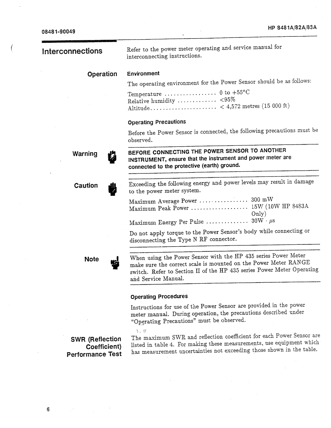 HP 8483A, 8481A, 8482A manual 