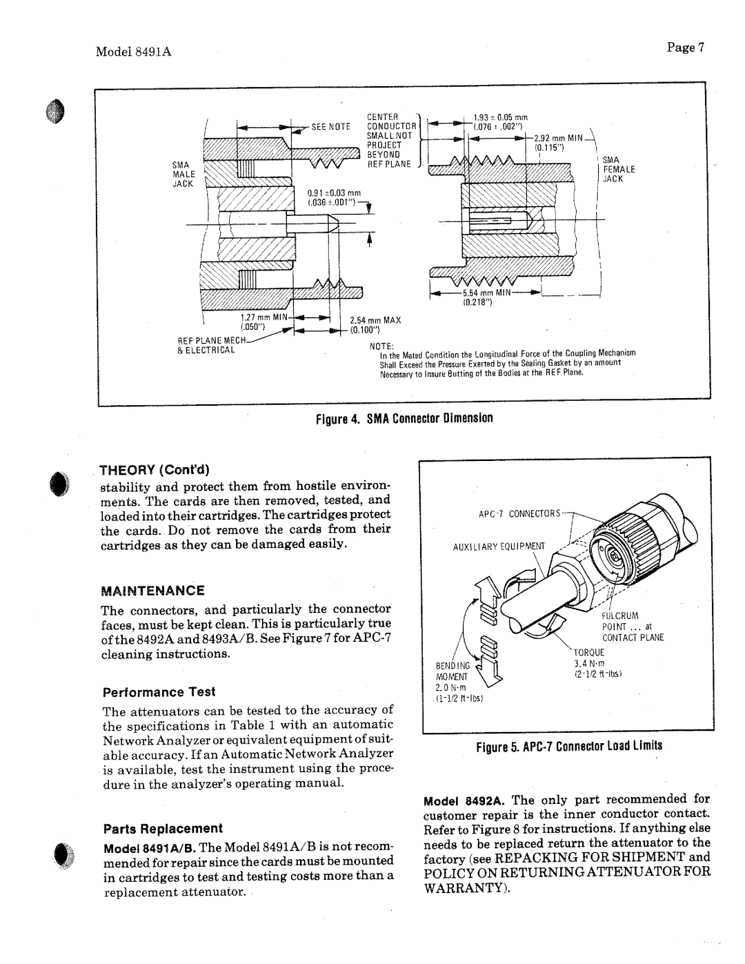 HP 8492B, 11582A, 8492A, 8491B, 11581A, 11583A, 8493A manual 