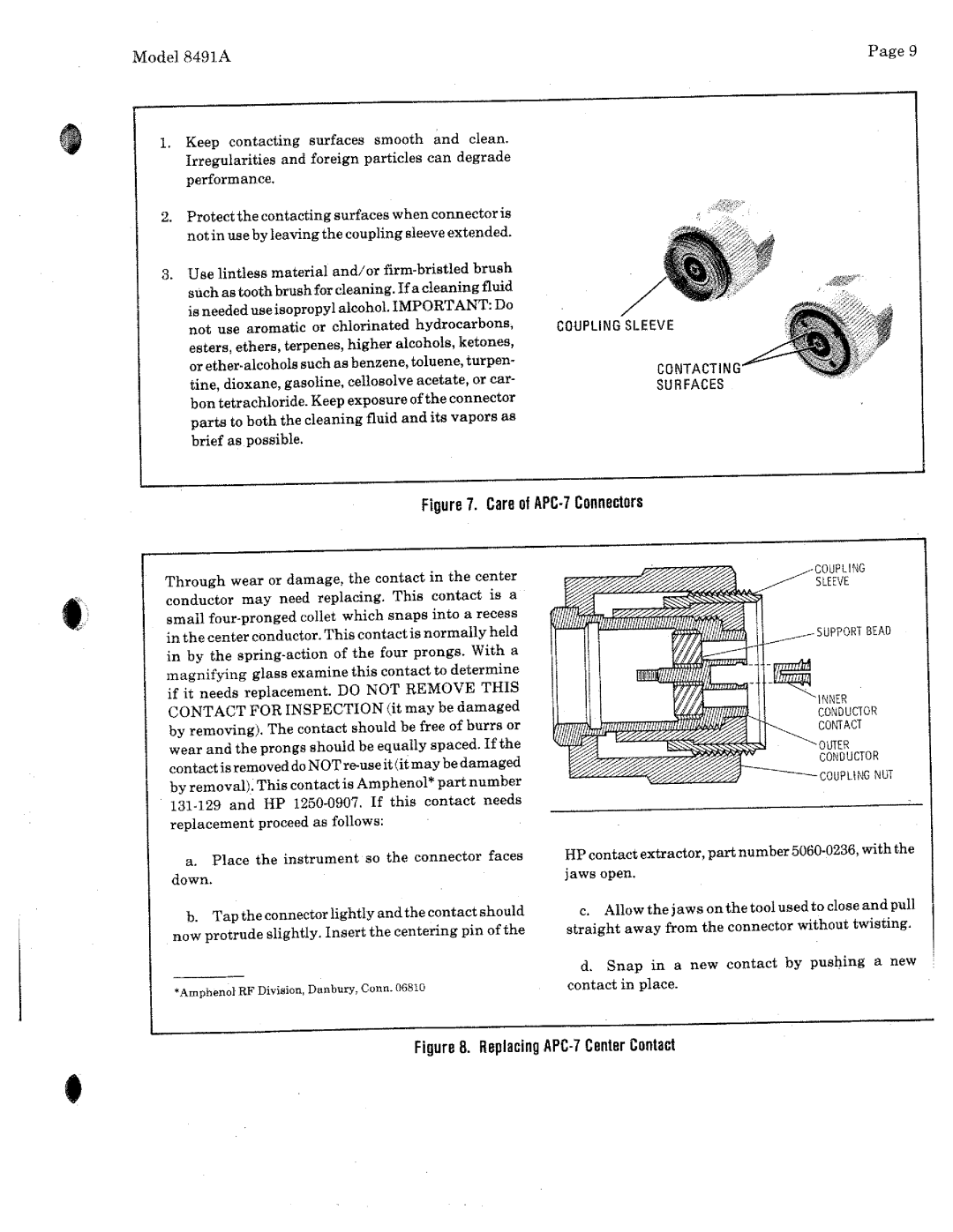 HP 8492A, 8492B, 11582A, 8491B, 11581A, 11583A, 8493A manual 