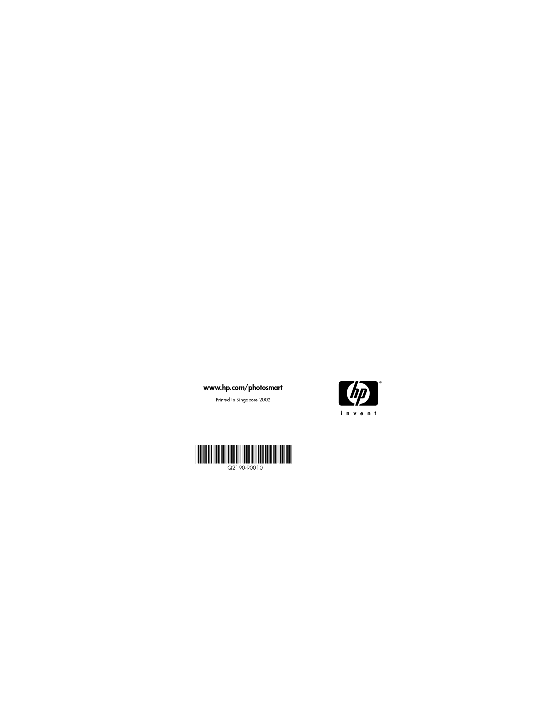 HP 850 manual Q2190-90010 