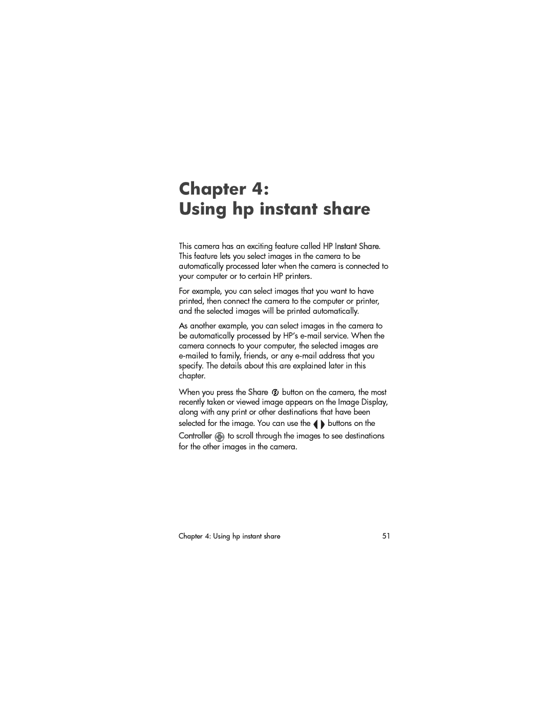 HP 850 manual Chapter Using hp instant share 