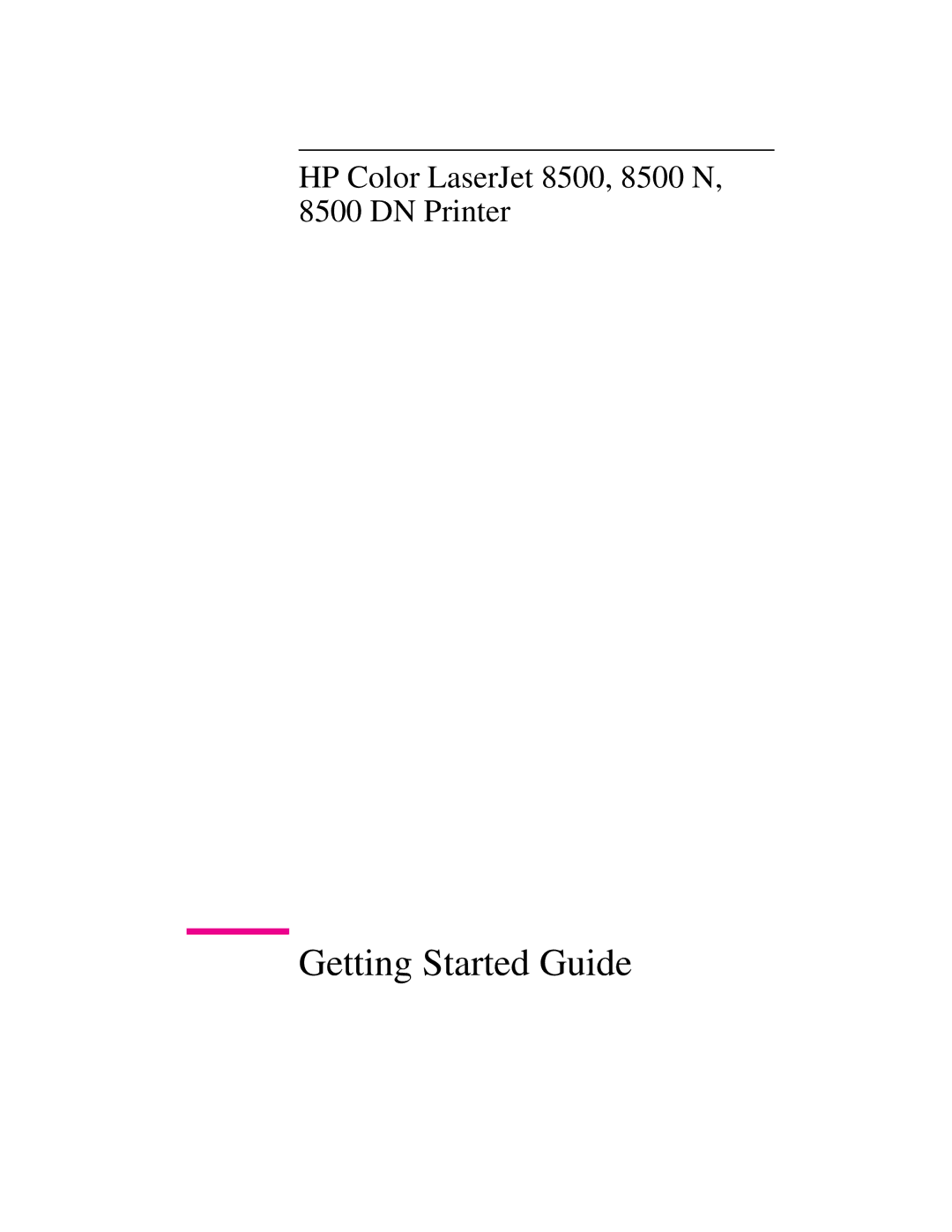 HP 8500 DN, 8500 N, Pro 8500 manual Getting Started Guide 