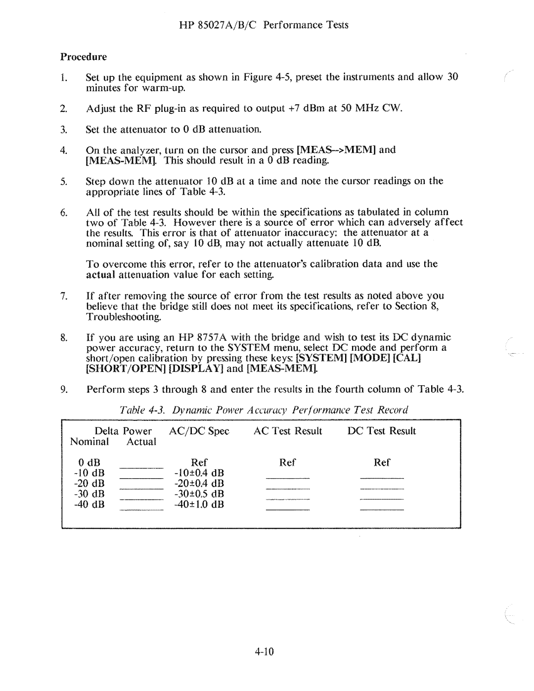 HP 85027 A, B manual 