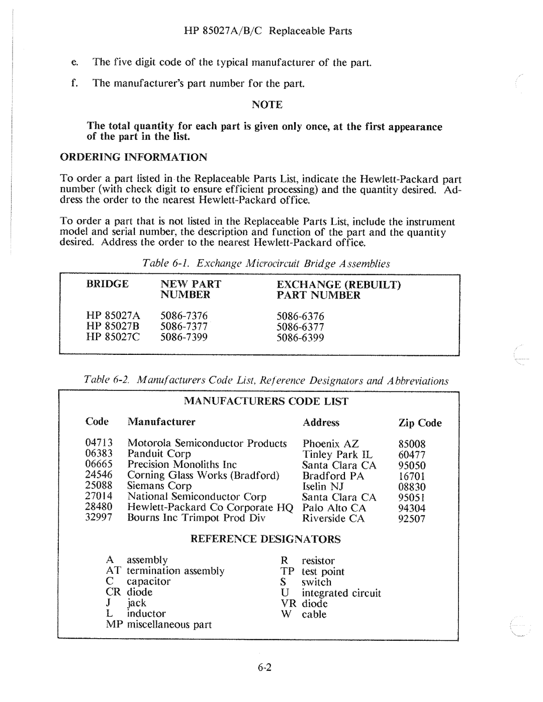 HP 85027 A, B manual 