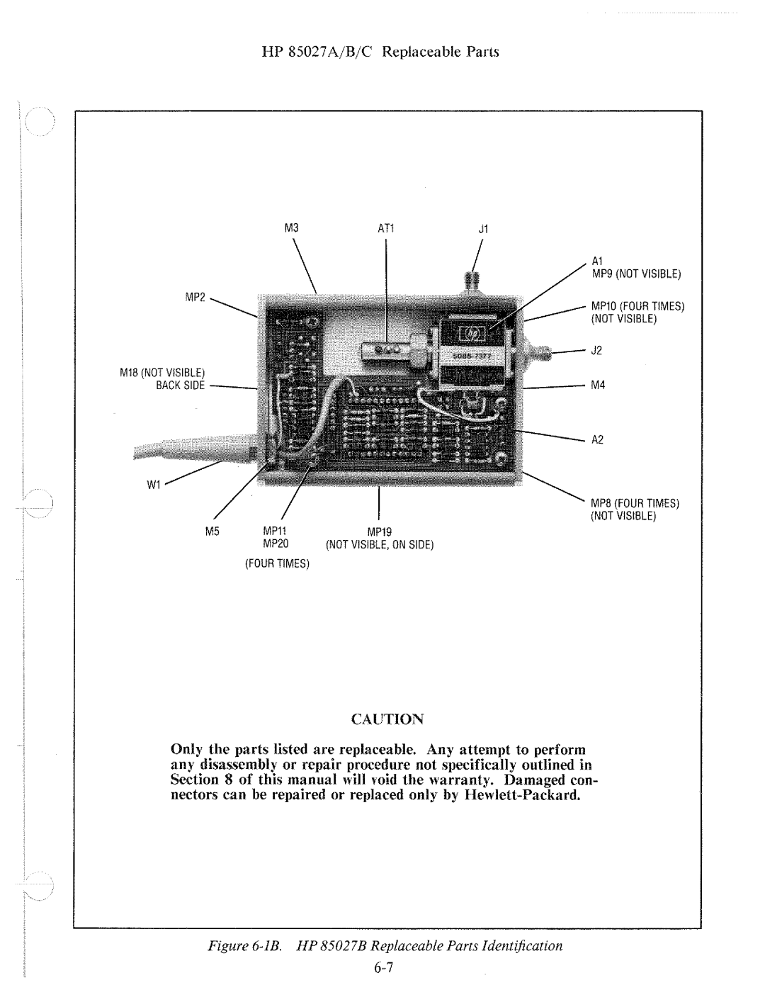 HP B, 85027 A manual 