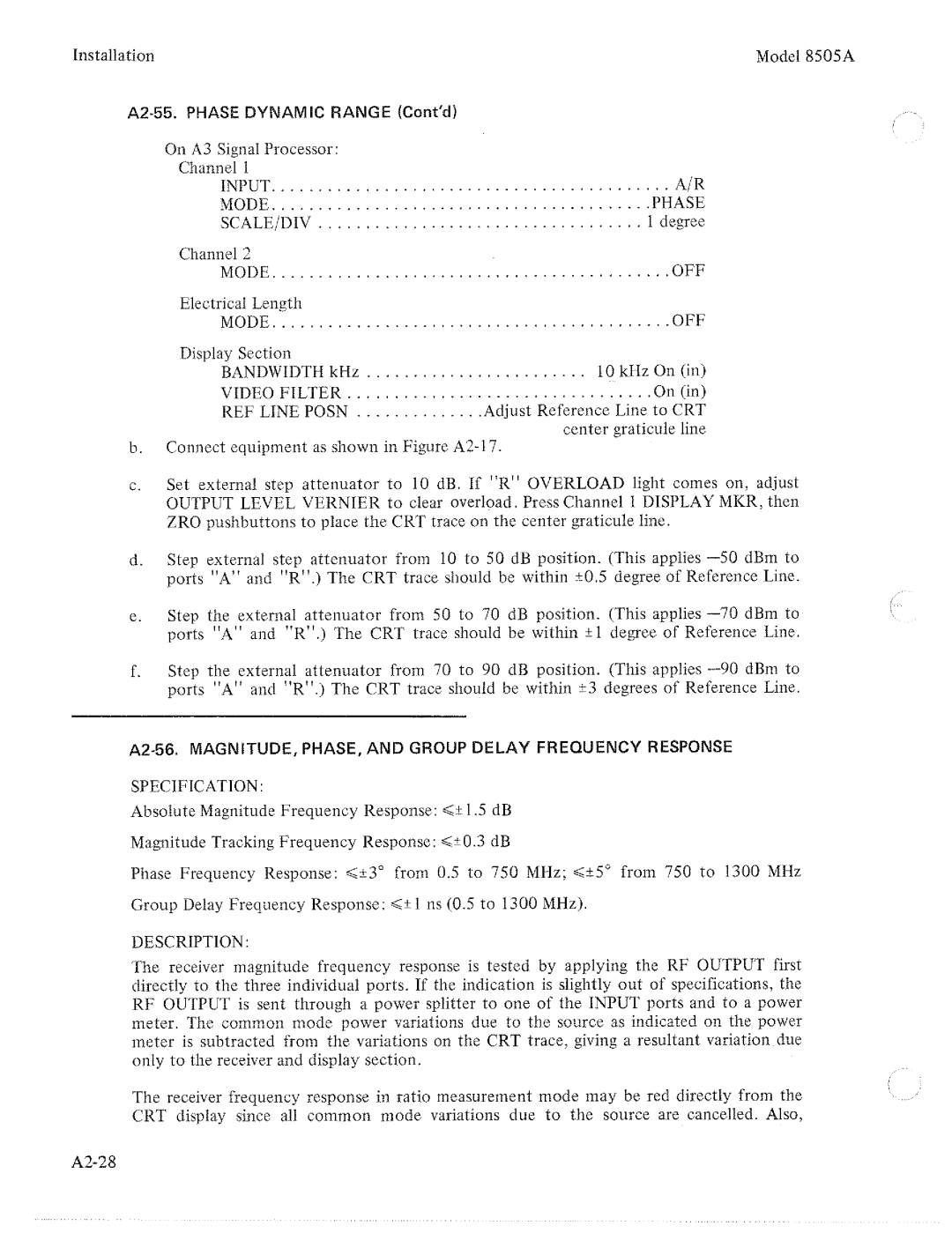 HP 8505A manual 