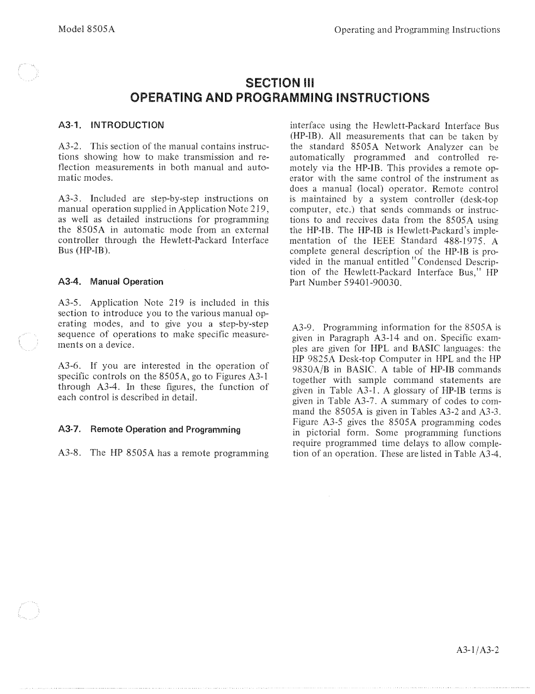 HP 8505A manual 