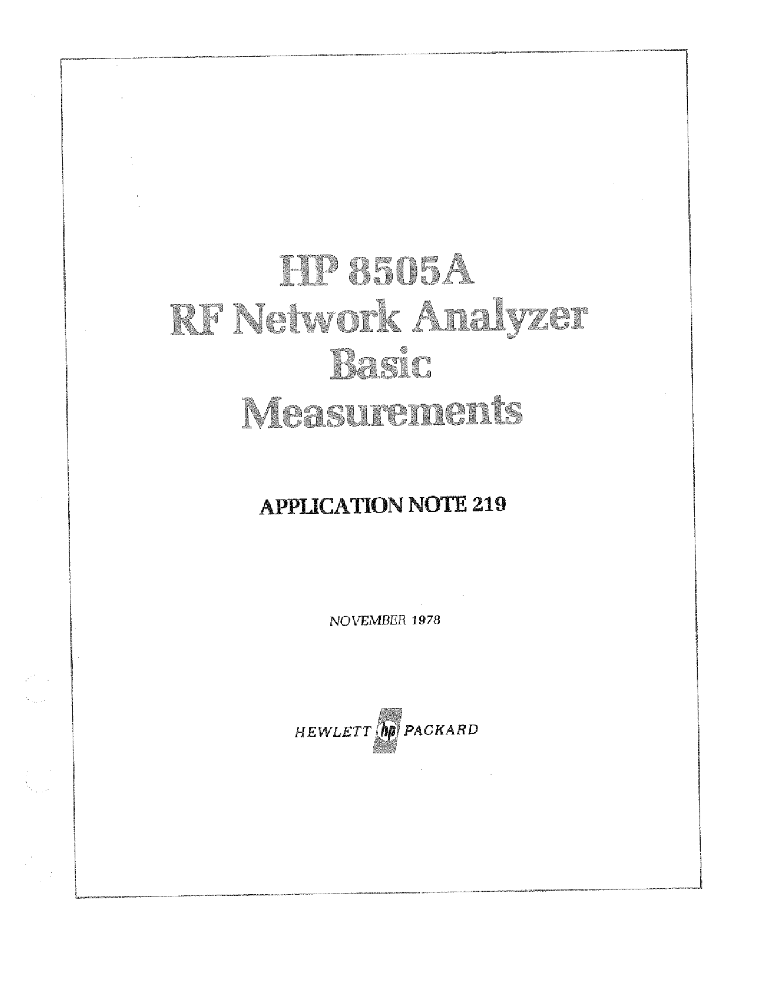 HP 8505A manual 
