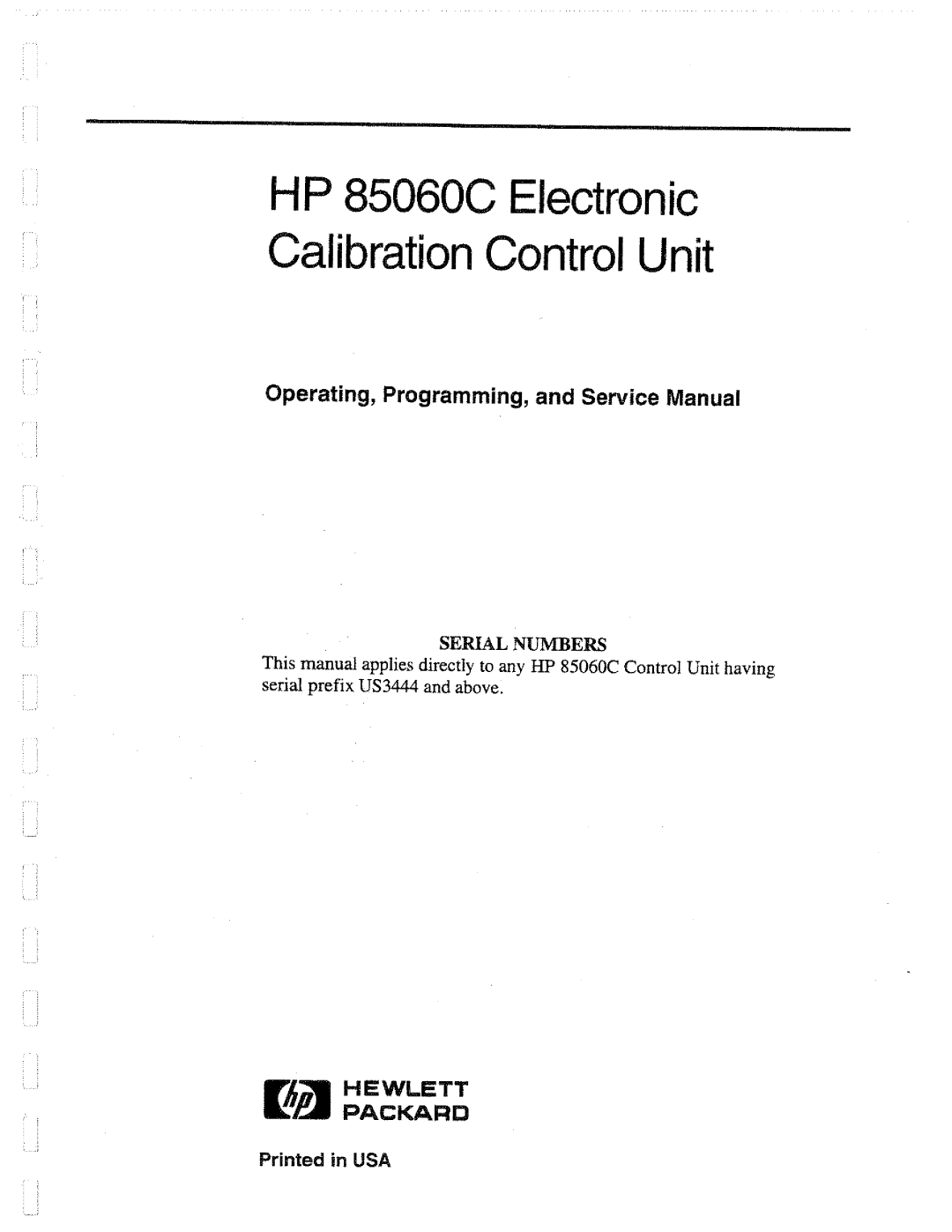 HP 85060C manual 