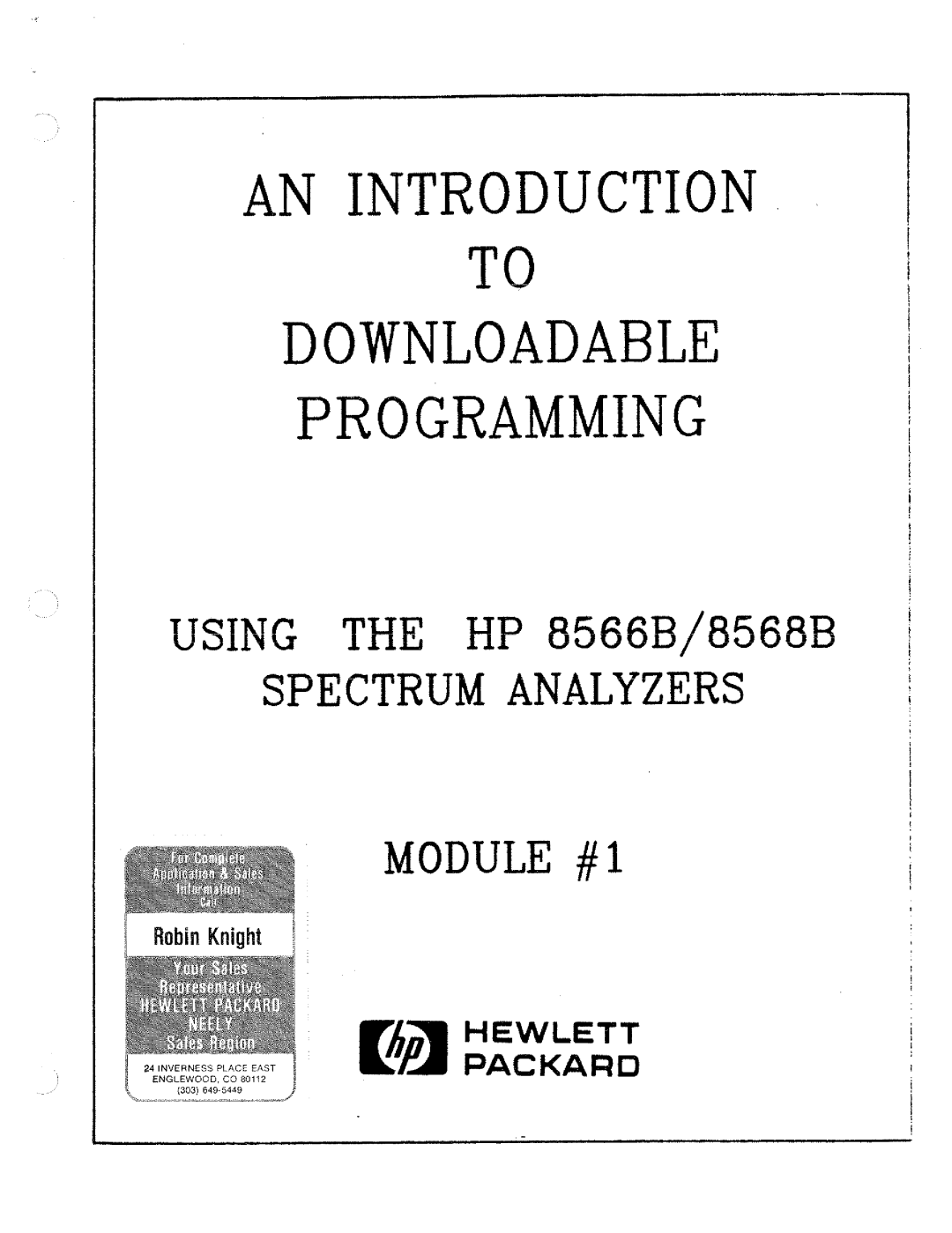 HP 8566A manual 