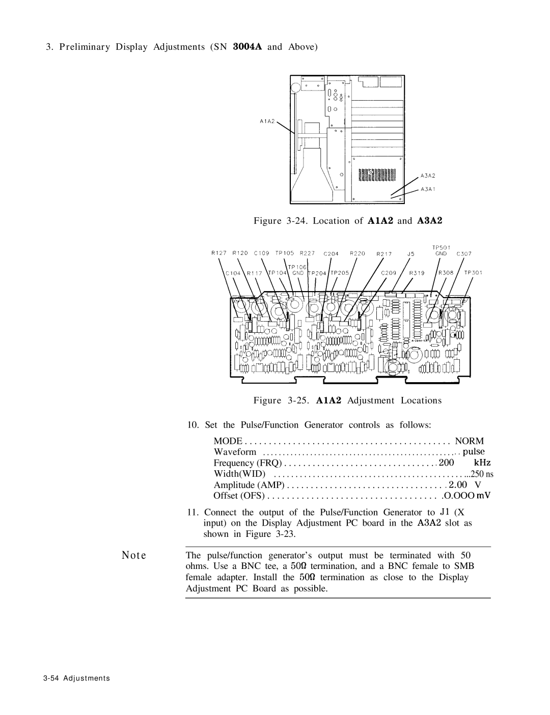 HP 8568B manual Location of AlA and A3A2 