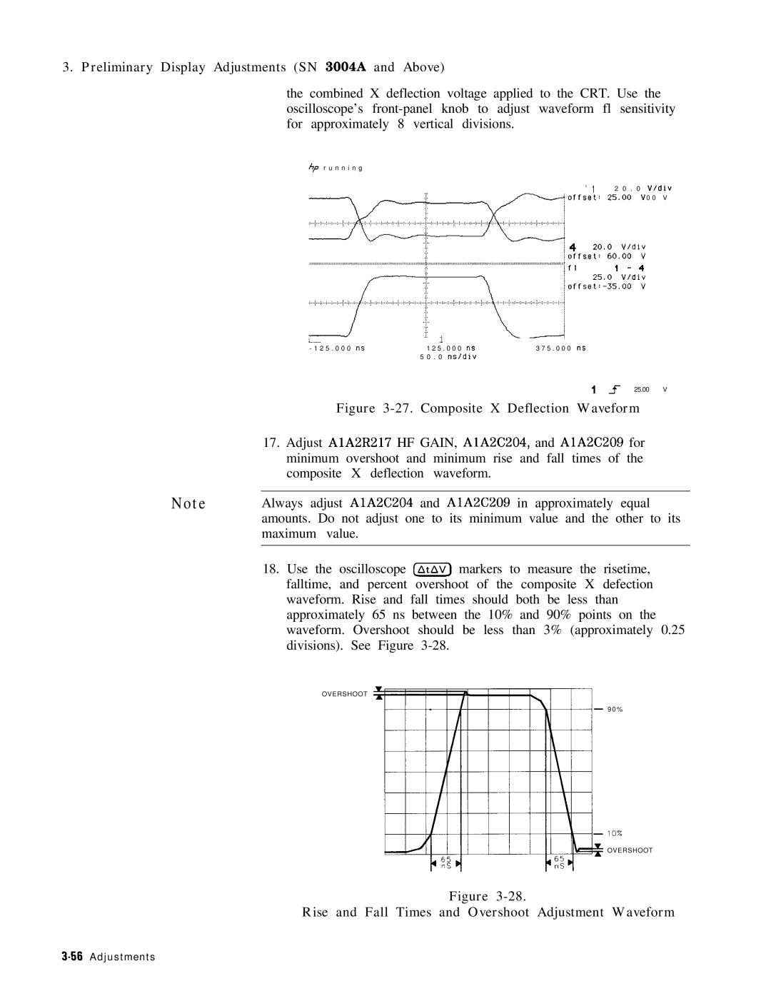 HP 8568B manual Composite X Deflection Waveform 