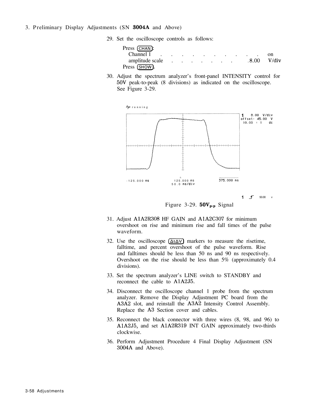 HP 8568B manual 29 OV,., Signal 