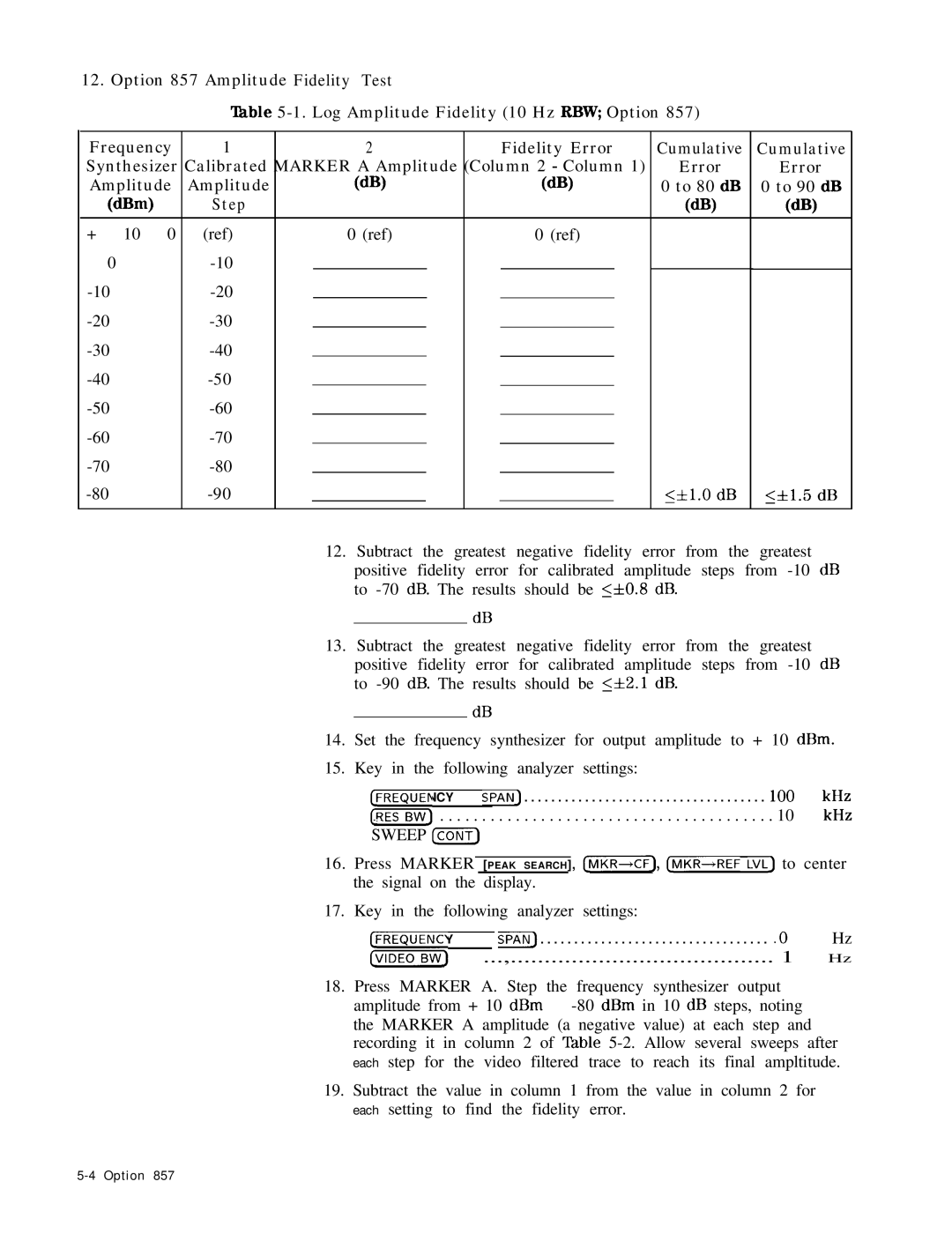 HP 8568B manual Frequency 