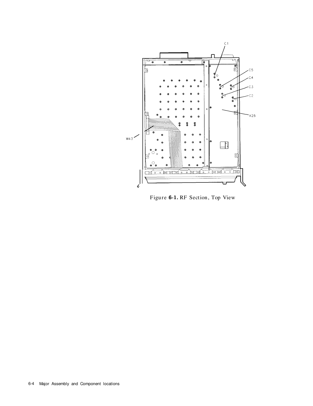 HP 8568B manual RF Section, Top View 