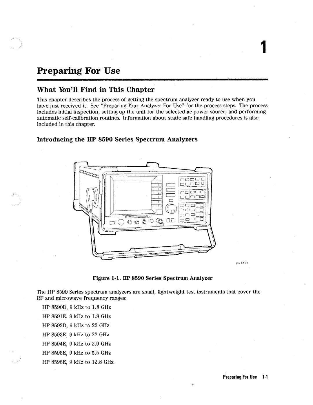 HP 8590 D manual 