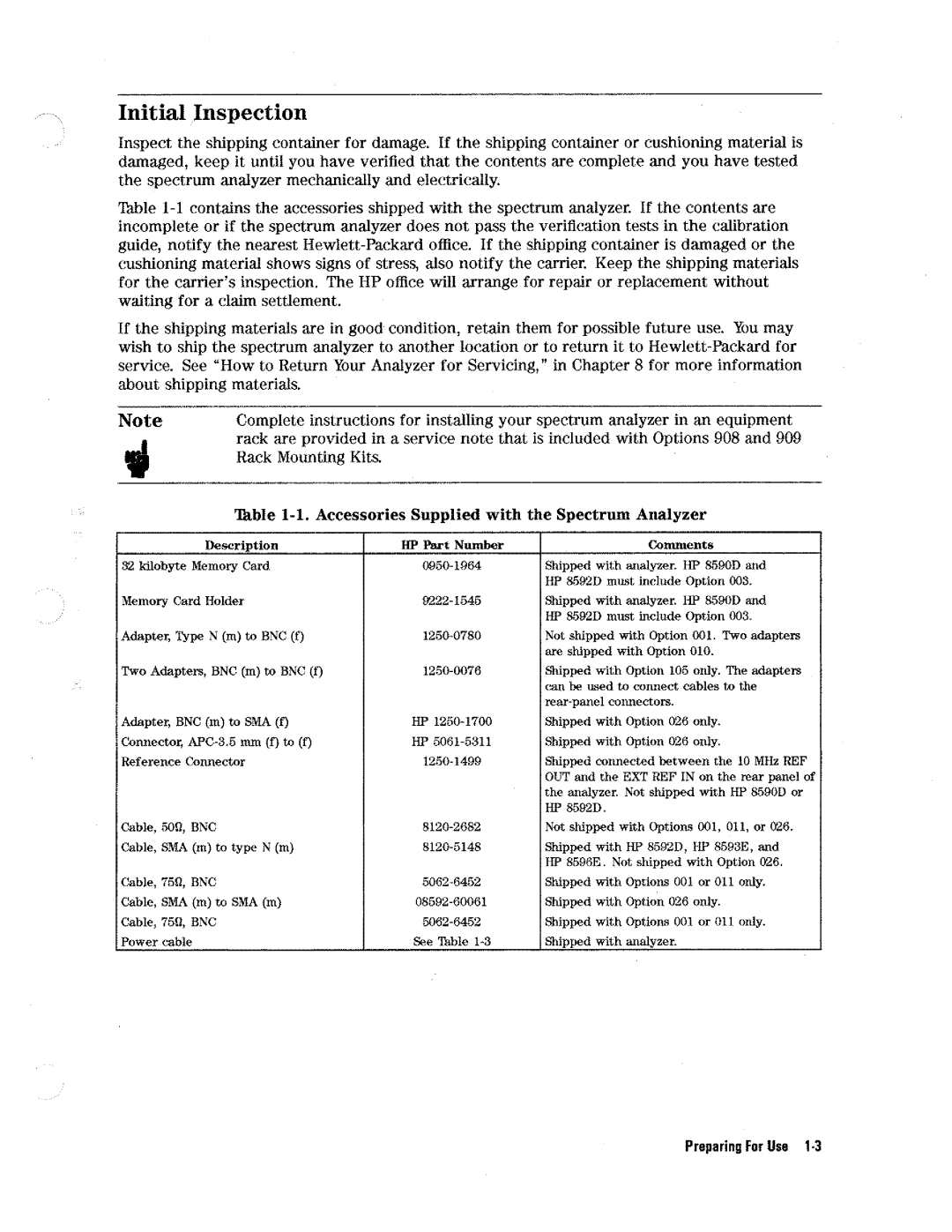 HP 8590 D manual 