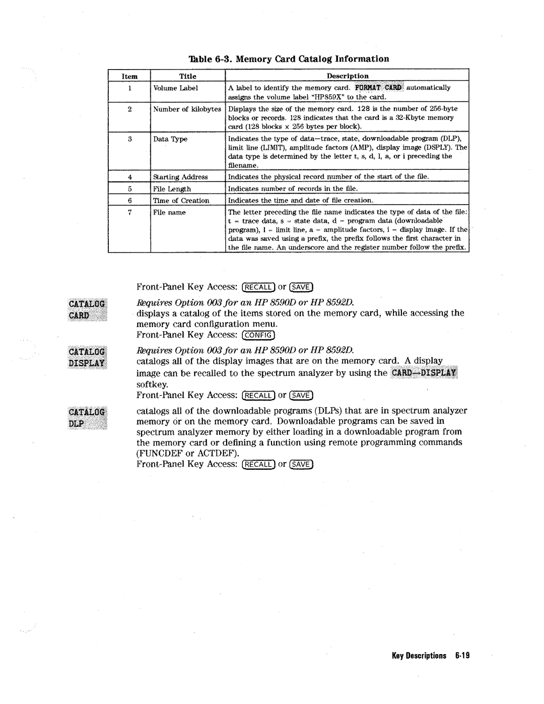 HP 8590 D manual 