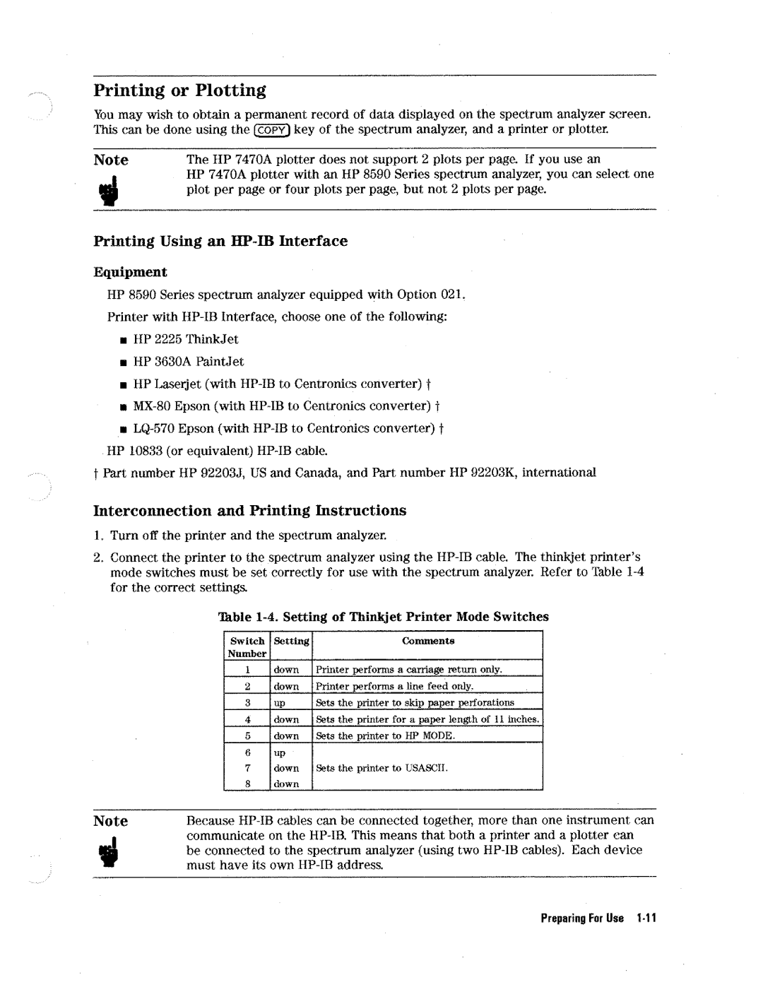 HP 8590 D manual 