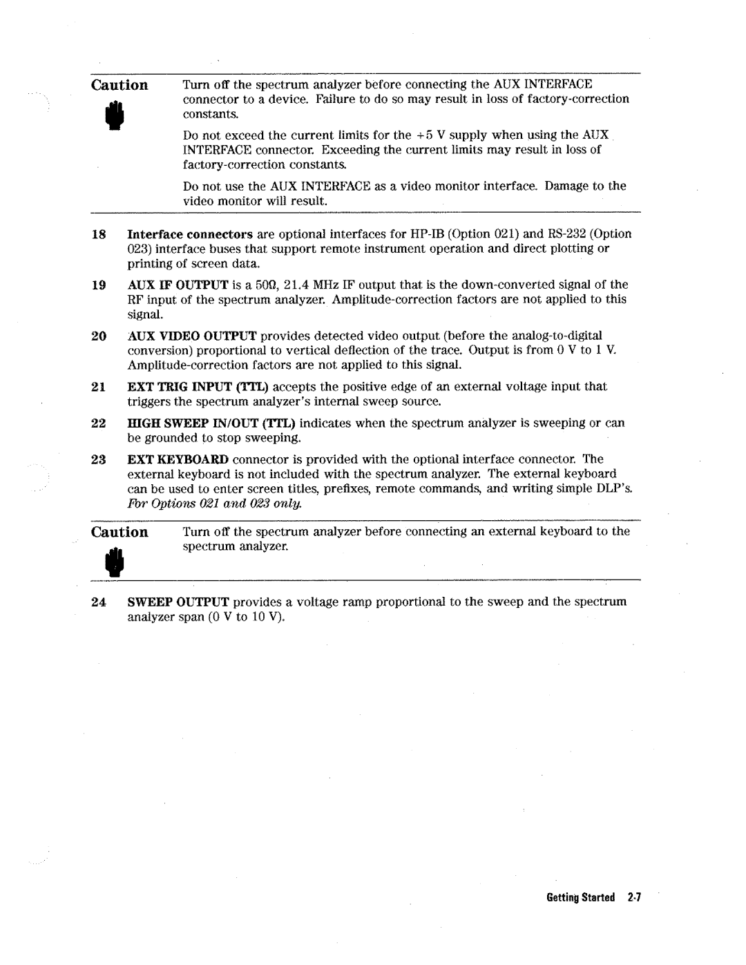 HP 8590 D manual 