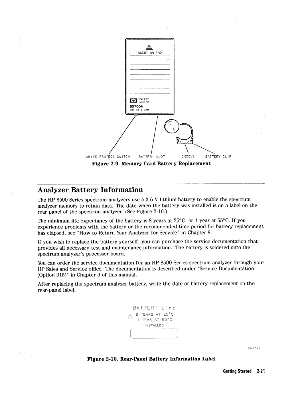 HP 8590 D manual 