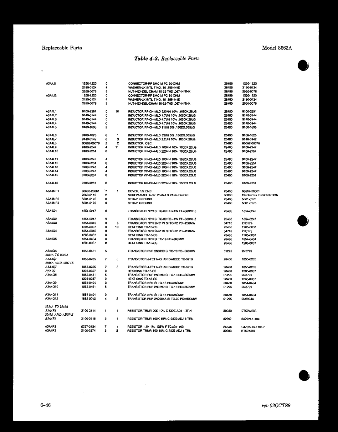 HP 8663A manual 