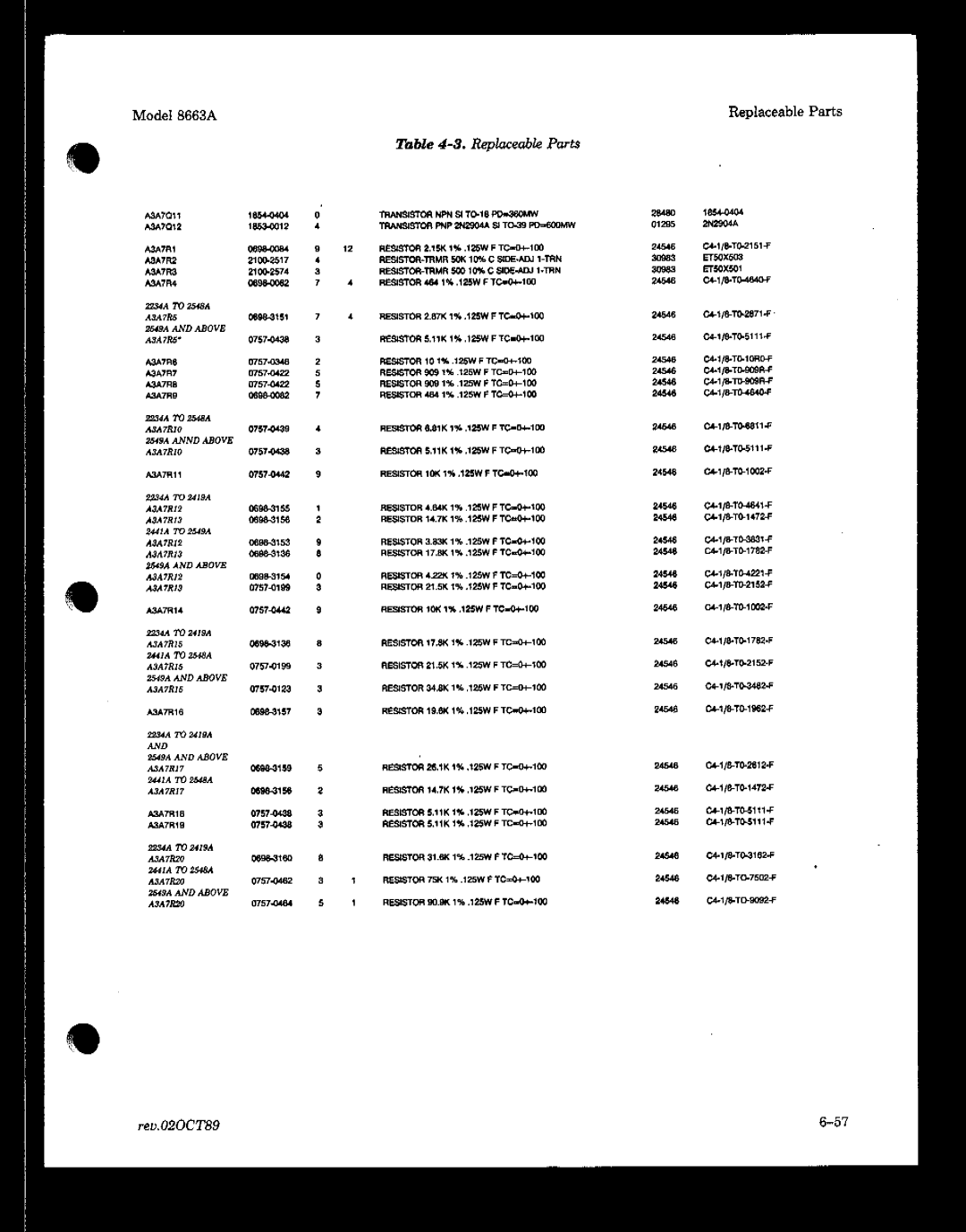 HP 8663A manual 