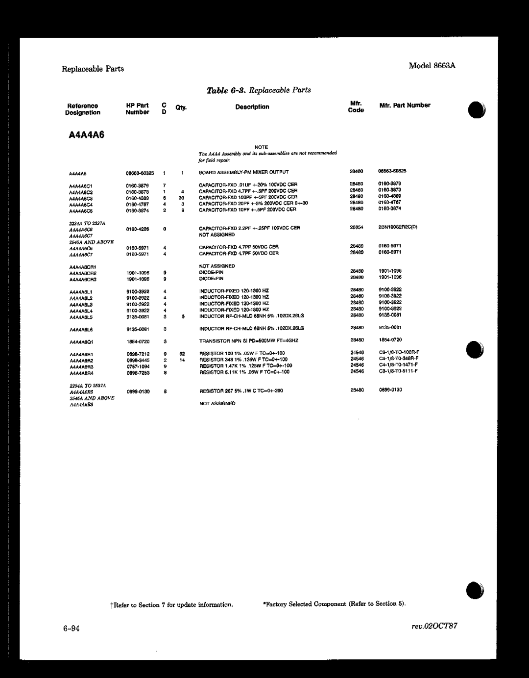 HP 8663A manual 