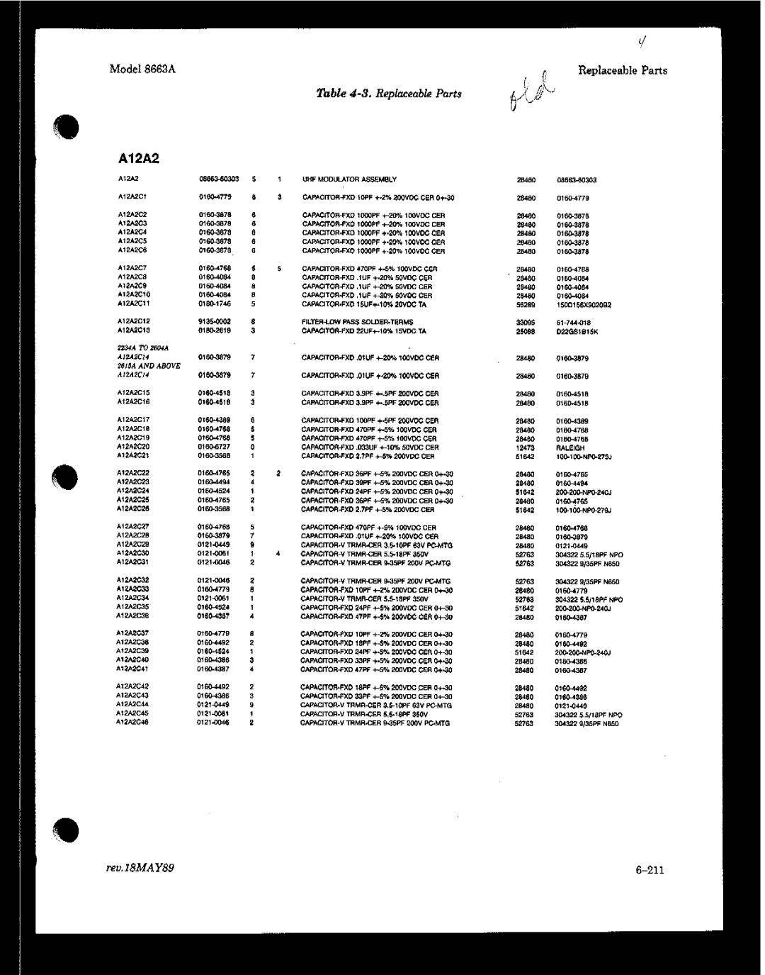 HP 8663A manual Al2A2 