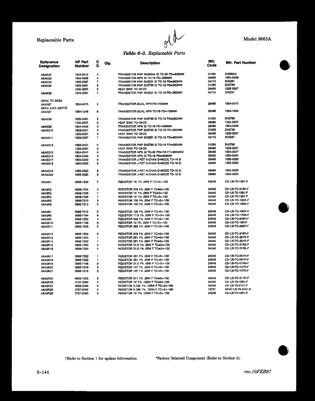 HP 8663A manual 