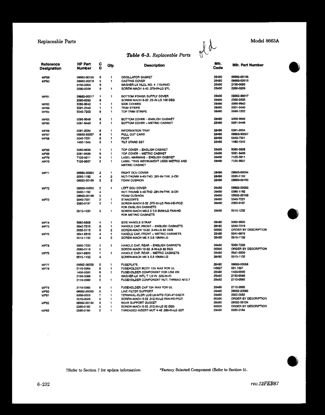 HP 8663A manual 