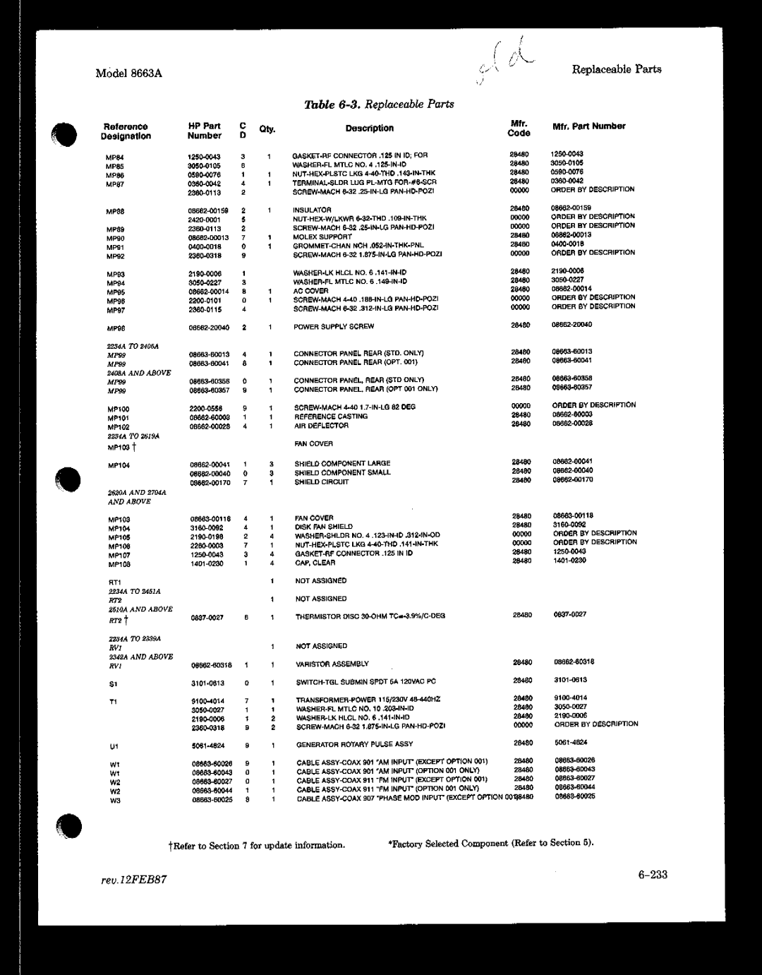 HP 8663A manual 